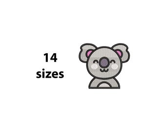 Mini Koala Embroidery Design, 14 Sizes, Koala Machine Embroidery Design File, Baby Embroidery, Kid Embroidery, Bx File Included