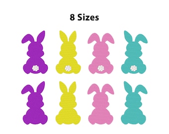 Individuell 8 Mini Hase Stickmuster, Osterhase Stickdatei, Osterhase Maschinenstickerei, Osterhase Stickdatei, Osterhase Maschinenstickmuster