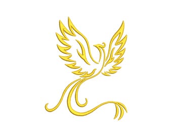 Phoenix Embroidery Design, 14 Sizes, Phoenix Bird Machine Embroidery Design, Animal Embroidery, Fairy Embroidery, Trendy embroidery