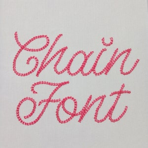 Quick Light Chain Stitch Machine Embroidery Font, 5 Sizes, A-Z sortet, Chain Stitch Embroidery,Mini Sizes embroidery Alphabet, Monogram Font