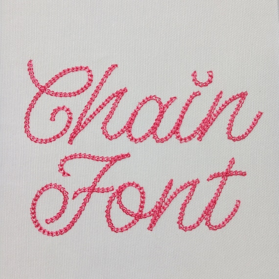 Quick Light Chain Stitch Embroidery Font, 5 Sizes, A-Z sorted, Chain Stitch Machine Embroidery, Embroidery Alphabet,Script Font, BX Included
