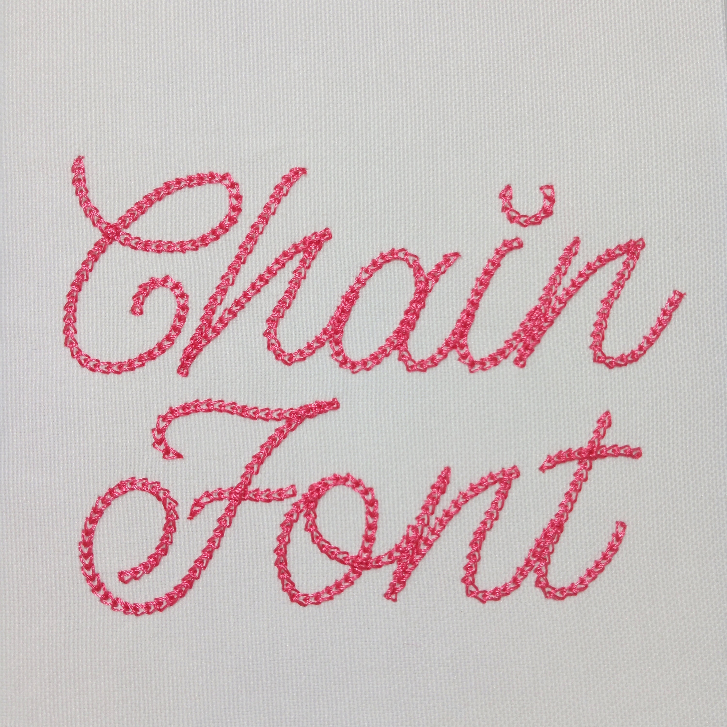 Quick Light Chain Stitch Embroidery Font, 5 Sizes, A-Z Sorted, Chain ...