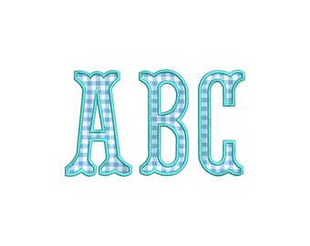 Fishtail Alphabet Applique Design Machine Embroidery Font, 7 Sizes, Fishtail Applique, A-Z sorted, Fishtail Embroidery, BX File Included