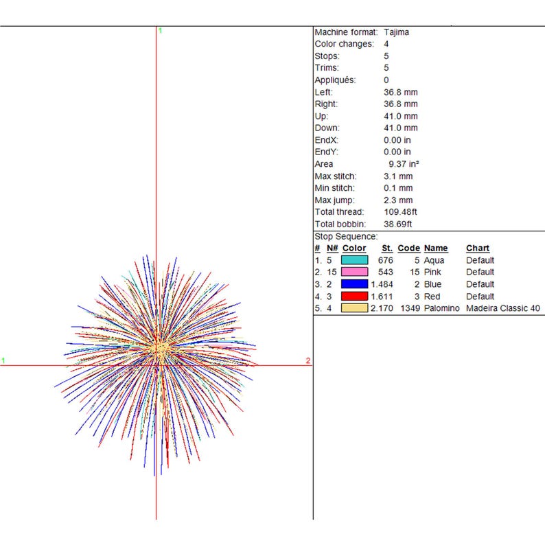 Realistic Fireworks Embroidery Design, 10 Sizes, Fireworks Machine ...
