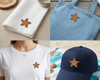Mini Starfish Embroidery Design, 12 Sizes, Sea Star Machine Embroidery Design File, Sea Animals, Summer Embroidery, BX File Included