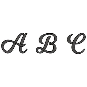 Cursive Embroidery Font, 4 Size, A-Z sorted, Satin Stitch Machine Embroidery Alphabet, Monogram Embroidery, Script Font, BX Included BX Font