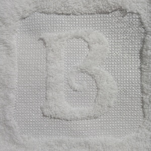 Alphabet de broderie machine en relief, police de serviette monogramme, 5 tailles, triées A-Z, idéal pour machine à broder à aiguille unique image 1