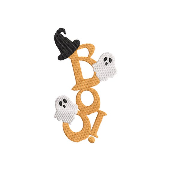 Boo Embroidery Design, 15 Sizes, Boo Machine Embroidery Design File, Halloween Embroidery, Ghost Embroidery, Witch Embroidery, Bx File