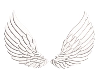 Realistic Angel Wings Embroidery Design, 5 sizes,  Angel Machine Embroidery Design, Angel Pes File, Angel Machine Embroidery Pattern