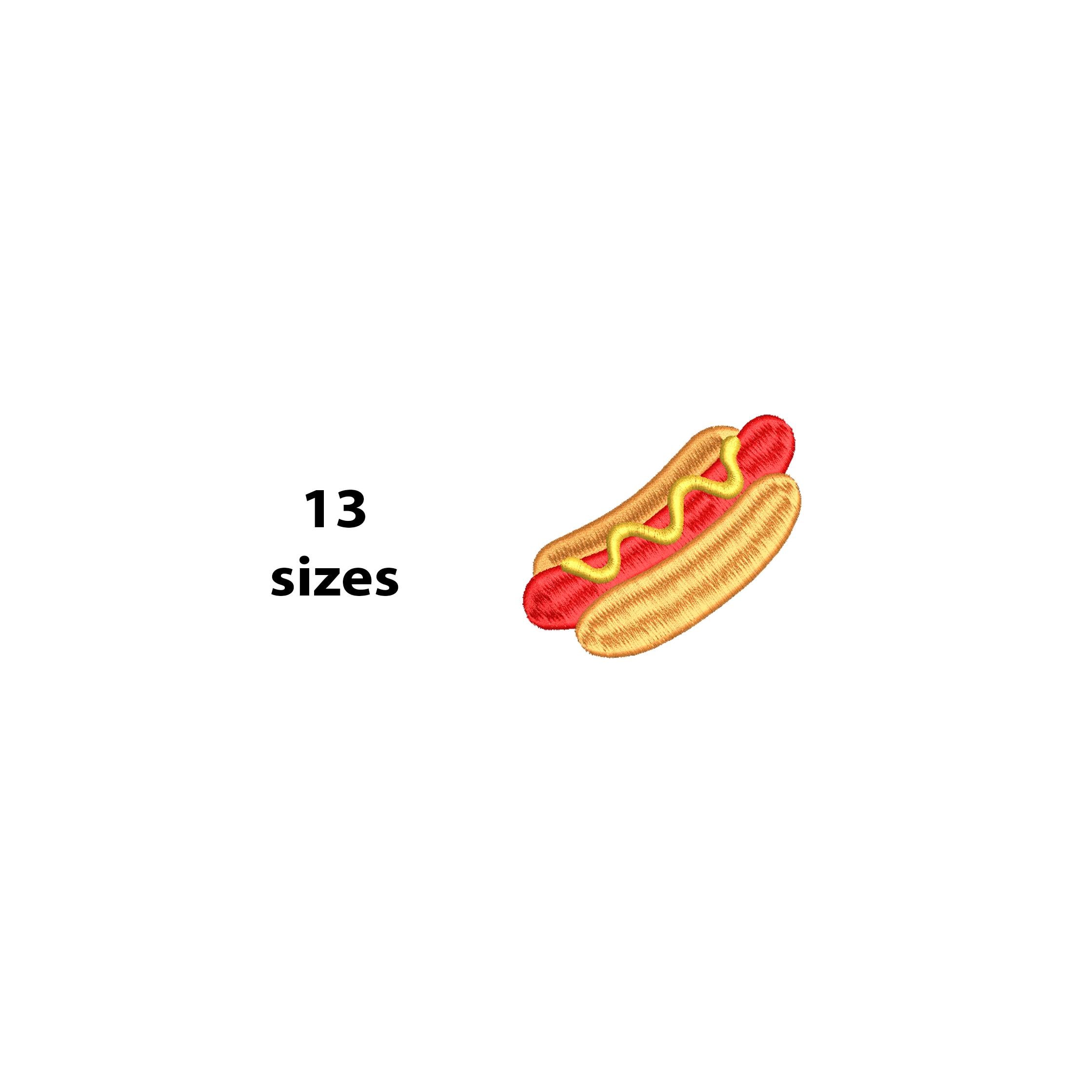 TH - Set di 2 mini hot dog con senape Fast Food da cucire con