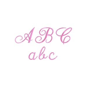 Mini to Large Elegant Handwriting Embroidery Font, 9 Sizes, Satin Stitch Machine Embroidery Alphabet, Monogram Embroidery, BX File Included