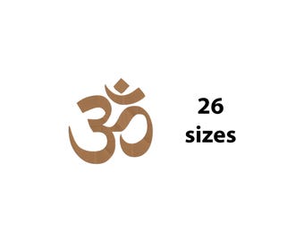 Broderidesign med Om-symbol, 26 storlekar, Om-maskinbroderidesignfil, Yogabroderidesign, Namaste-broderi, Box-fil ingår