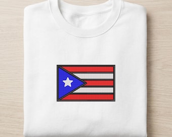 Puerto Ricos flagga broderidesign, 20 storlekar, Puerto Ricos maskinbroderifil, Bx-fil ingår