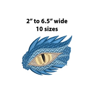 Mini to Large Dragon Eye Embroidery Design, 10 Sizes, Dragon Eye Machine Embroidery Design, Pelushie Felt Eye Embroidery Design