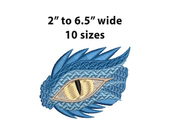 Mini to Large Dragon Eye Embroidery Design, 10 Sizes, Dragon Eye Machine Embroidery Design, Pelushie Felt Eye Embroidery Design