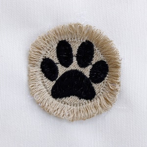 Mini diseño de bordado de máquina de pata de perro con flecos esponjosos, 4 tamaños, archivo de diseño de bordado de pata de perro Chenille con flecos esponjosos, cómo vídeo