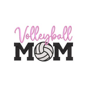 Volleyball Mom Machine Embroidery Design, 15 Sizes, Volleyball Embroidery, Mother&#39;s Day Embroidery, Sport Embroidery