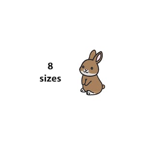 Mini Rabbit Embroidery Design 8 Size, Easter Bunny Machine Embroidery Design File, Rabbit Embroidery, Easter Bunny Shirt, Bx File Included