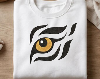 Tiger Eye Embroidery Design, 20 Sizes, Tiger Eye Silhouette Machine Embroidery File, Wild Embroidery, Animal Embroidery, BX File Included