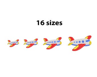 Mini to Large Plane Embroidery Design, 16 Sizes, Mini Plane Machine Embroidery Design, Baby boy Embroidery, Airplane Embroiery