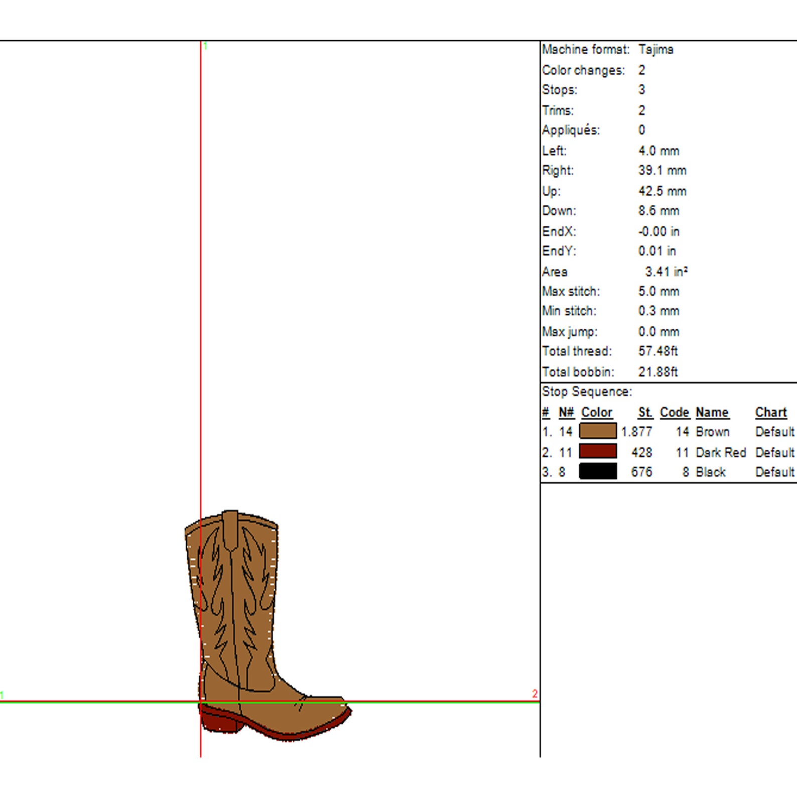 Cowboy Boot Machine Cowboy Boot Embroidery Design, 4 Sizes, Mini Cowboy Boot Machine ...