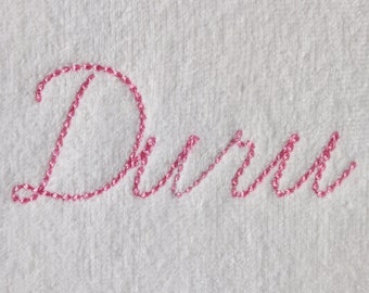 Hand Stitch Effect FONT Machine Embroidery Design, 7 Sizes, A-Z 0-9 Assorted, Alphabet Letters Hand Stitch Embroidery Font, BX Included
