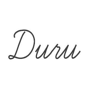 Satin Sitch Cursive Handwriting Embroidery Font, 6 Sizes, A-Z & 0-9 sorted, Machine Embroidery Alphabet, Script Font, BX Included, BX font