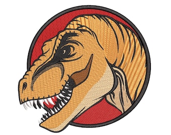 T-Rex Embroidery Design, 10 Sizes, Dinosaur Machine Embroidery Design, T-rex embroidery, Realistic Dinosaur Embroidery Design Files