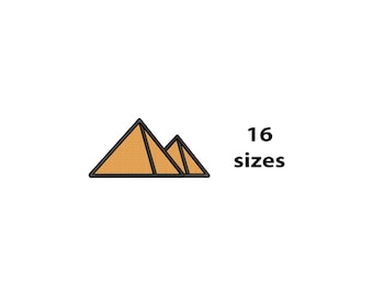 Mini Size Mountain Embroidery Design, 10 Sizes, Sketch Fill Mountain Machine Embroidery Design File, Nature Embroidery, BX File Included