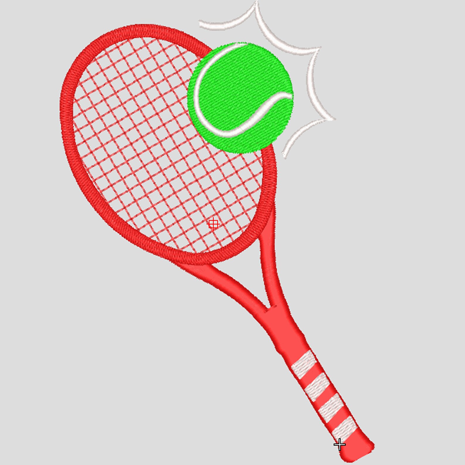 Tennis Racket Embroidery Design, 5 Size, Machine Embroidery Design ...
