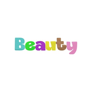 Fill Stitch Happy Embroidery Font Design, 7 Size, A-Z sorted, Alphabet Letters Fill Stitch Embroidery Font, Kids Baby font, BX File Included