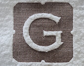 Embossed Copperplate Alphabet Machine Embroidery, Monogram Towel Font, 9 Size, A-Z Sorted, Copperplate Embroidery Alphabet, BX file, BX Font