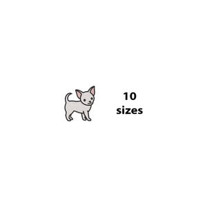 Mini desenho de bordado de chihuahua, 10 tamanhos de mini desenho de cachorro preenchido, bordado de mini cachorro preenchido, arquivo BX incluído