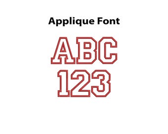 Collage Applique Font Machine Embroidery Design, 8 sizes, Applique Alphabet Embroidery Design, Applique Embroidery, BX Included, BX Files