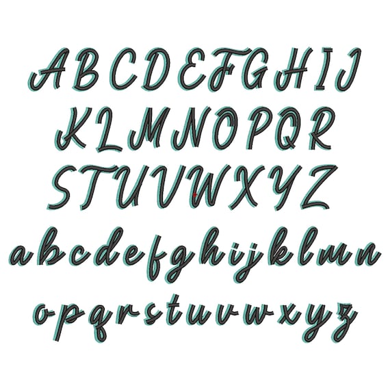 Handwriting Shadow Font Alphabet