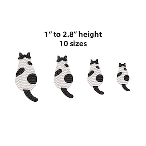 Mini Cat Embroidery Design, 10 Sizes, Mini Cat Machine Embroidery Design, Cat Lover Embroidery, Cat Lover Gift, Cat Silhouette Embroidery