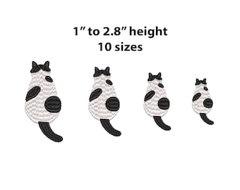 Mini Cat Embroidery Design, 10 Sizes, Mini Cat Machine Embroidery Design, Cat Lover Embroidery, Cat Lover Gift, Cat Silhouette Embroidery