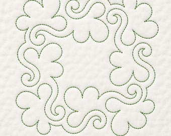Swirly Quilt Block Machine Embroidery Design, 22 Sizes, Swirl Embroidery Design, Swirly Quilt Block Pattern, Single & Tripple Run