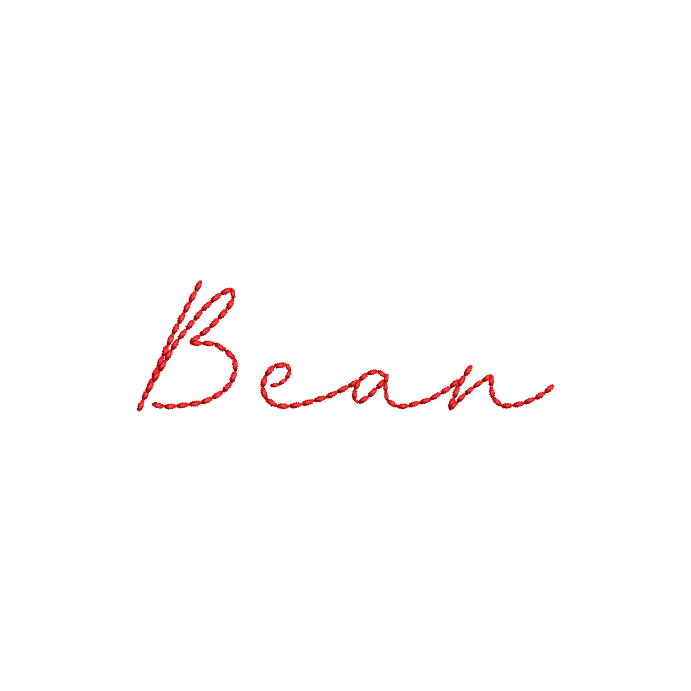 Bean Stitch Stickerei Schriftdesign, 5 Größen, A-Z sortiert, Alphabet Letters Handstich Stickerei Schrift, Hand Stitch Effect Schrift, BK enthalten