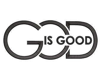 Gott ist gut Stickdatei, 20 Größen, Belive Maschinenstickerei, Gott Stickerei, Bibel Vers Stickdatei