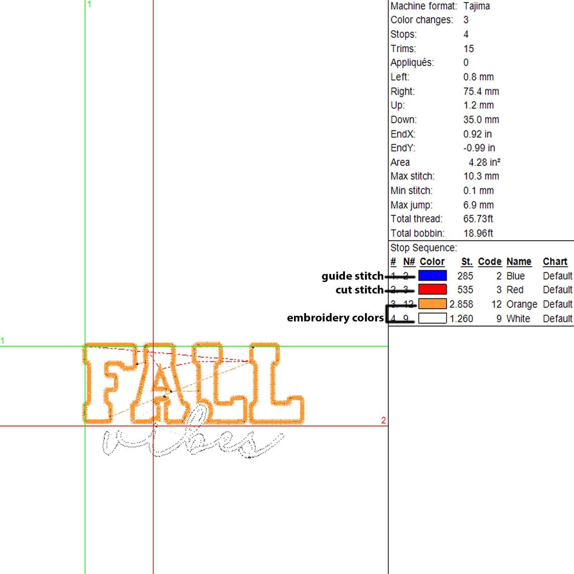 Machine Applique Fall Fall Vibes Applique Embroidery Design, 20 Sizes, Fall Appliqué Design ...