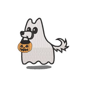 Flying Ghost Dog Embroidery Design, 10 sizes, Dog Ghost Machine Embroidery Design, Halloween Dog Embroidery Files, Halloween Embroidery