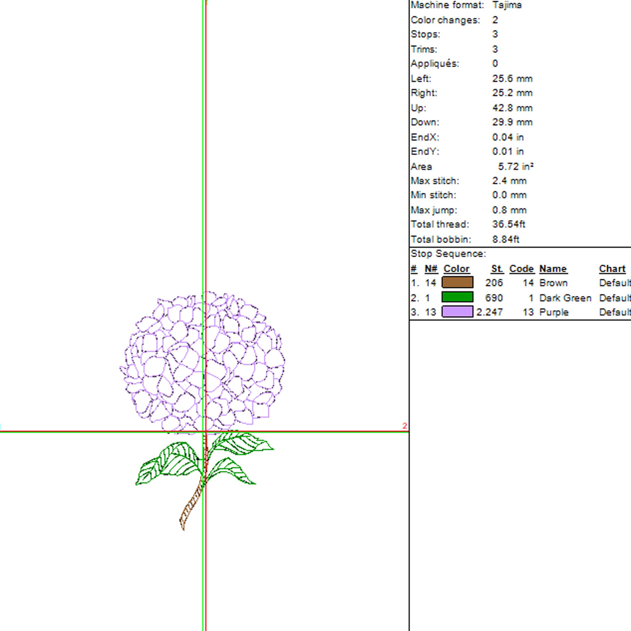 Hydrangea File Hydrangeas Embroidery Designs, 5 Size, Run Stitch Hydrangeas Machine ...