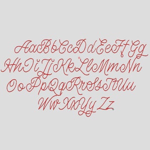 Quick Light Chain Stitch Embroidery Font, 5 Sizes, A-Z Sorted, Chain ...