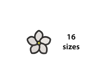 Mini Jasmine Embroidery Design, 16 Sizes, Mini Flower Machine Embroidery Design, Floral Embroidery, Bx File Included