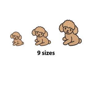 Design de bordado de cachorrinhos pequenos, 9 tamanhos, design de bordado à máquina de cachorrinhos pequenos, arquivo de design de bordado de cachorrinhos pequenos fofos, bordado de animais