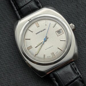 Montblanc Automatic Date Dial color Silver man's watch Eta movement authentic image 7