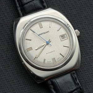 Montblanc Automatic Date Dial color Silver man's watch Eta movement authentic image 6