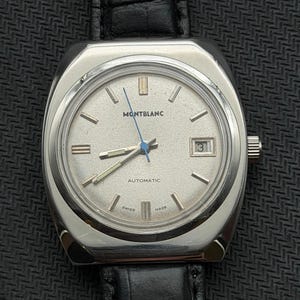 Montblanc Automatic Date Dial color Silver man's watch Eta movement authentic image 5