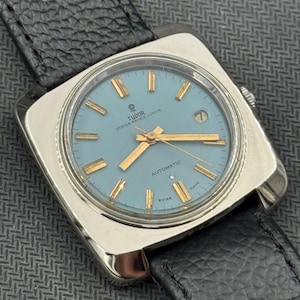 Tudor Automatic.Date Dial color blue  man's watch Eta movement authentic